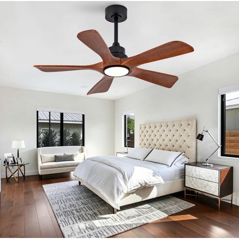 Ventilatore da soffitto con luce 42 pollici, 5 pale, 6 velocità, telecomando HAVRYA (1/5)