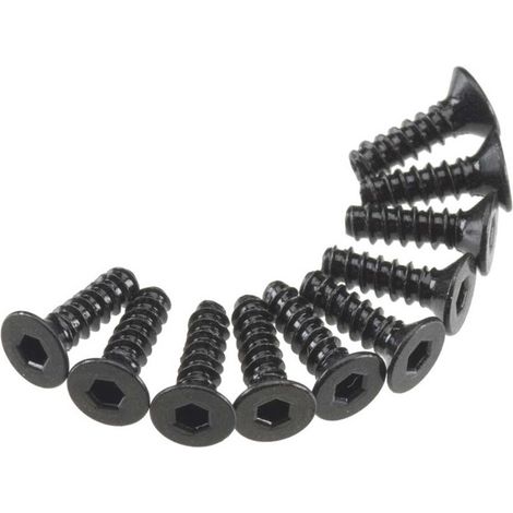 Hex Socket Tap Flat Head M3x10mm Black (10)