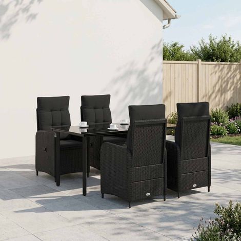 vidaXL Sofa-Tischset 5 pcs PE Rattan und pulverbeschichteter Stahl (1/5)