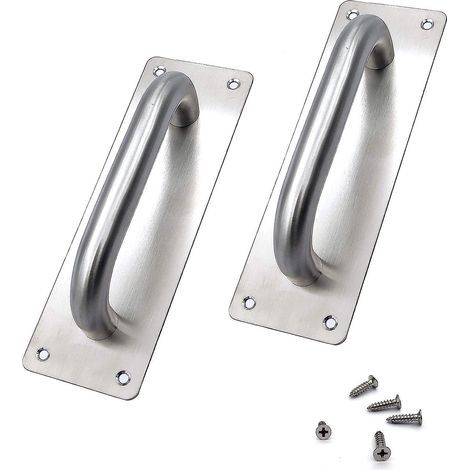 poignes De Porte Coulissante (200 X 65 Mm), Poignes De Porte En Acier Inoxydable, Portes Coulissantes, Placard, Toilettes, Garage, Abri De Jardin-2 pièces (1/5)