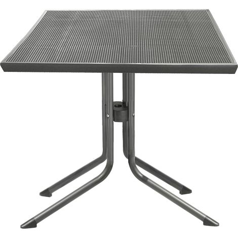 MFG Gartentisch wetterfest Stahl Mec-Mesh 80 x 80 cm