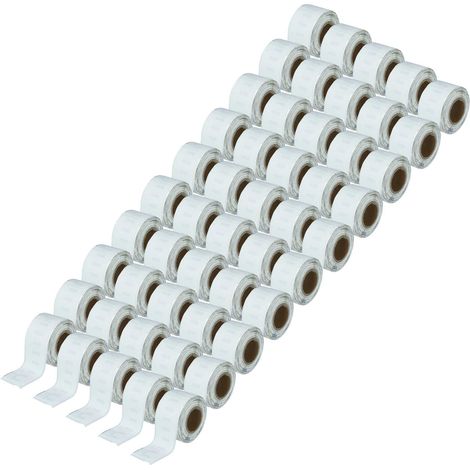 vhbw 50x Label Roll 28mm x 89mm (130 Label) compatible with Dymo LabelWriter 400 Turbo, EL40, EL60 Turbo Label Maker White (1/4)