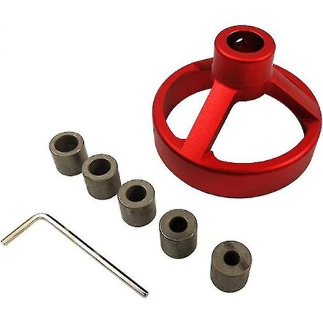 Mandrin de perçage Rouge Guide de perçage vertical Accessoires de gabarit 6/7/8/9/10 mm Positionneur de trou de poche Guide à angle droit Guide de menuiserie Perforateur (rond) (1/4)