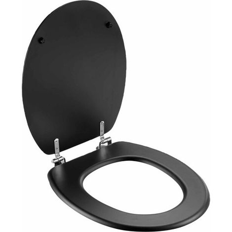 Abattant WC 37 x 46 cm Matteis Noir - MDF Uni Mat - Livraison gratuite (1/5)