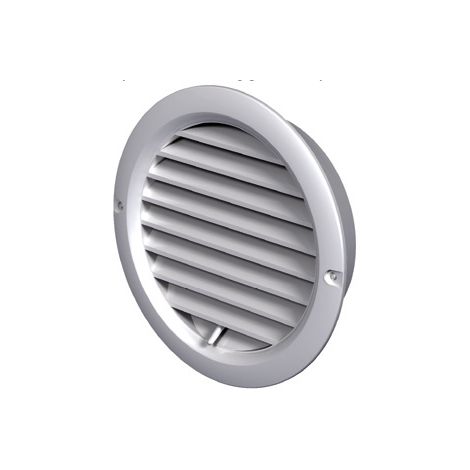 Grille ronde réglable avec collerette, 150 mm, blanche (1/5)