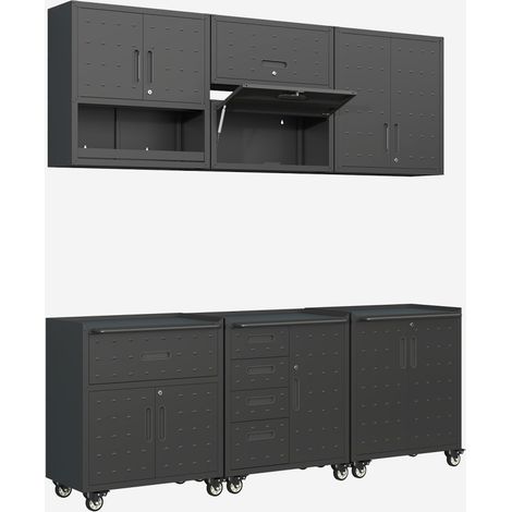 Mobili contenitore per garage 6 moduli acciaio (1/3)