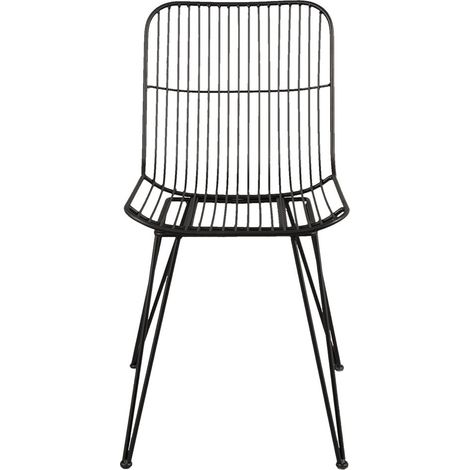 Chaise de Salle à Manger Industrielle en Métal et Fer Marron et Noir 42 x 55 x 83 cm - PANGIVO (1/5)
