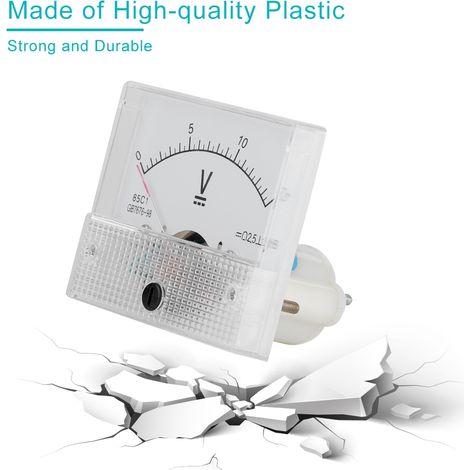 Voltmètre analogique DC 85C1 0-15V, classe de précision 2.5, pour tableau de bord
