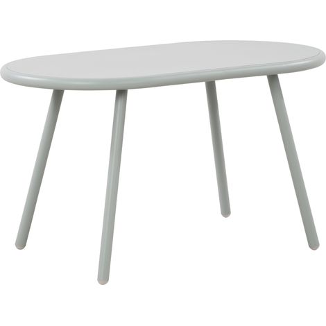 Tavolino ovale da interno/esterno in polipropilene riciclato colore turchese 80 x 45 cm 100009236