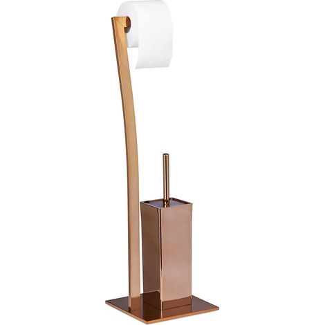 Portarrollos con escobillero 71 cm cobre 1300025462