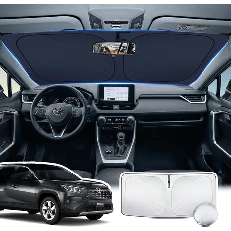 Parasol para parabrisas de Toyota RAV4 2019-2025, parasol plegable para coche que bloquea los rayos UV y el calor, protección solar 145x80cm (1/5)