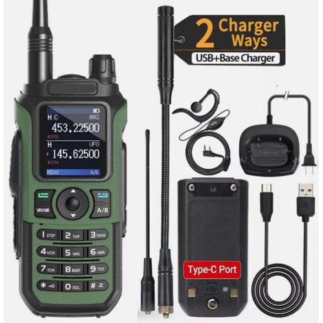 Talkie-walkie Baofeng UV-21 Pro V2 - Portée étendue - Radio amateur bidirectionnelle rechargeable - Communication fiable pour professionnels et loisirs (1/5)