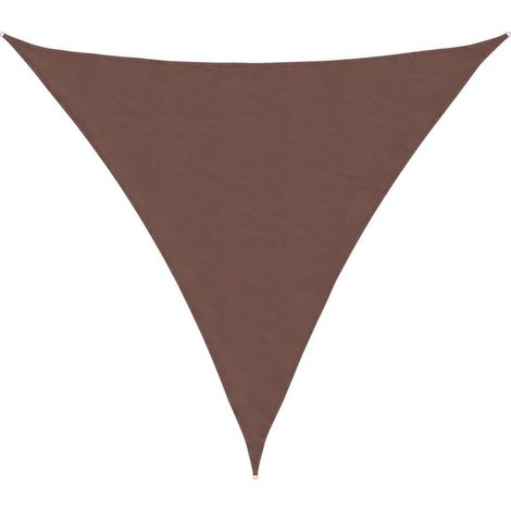 Voile d'ombrage Voile de parasol tissu oxford triangulaire 3,6x3,6x3,6 m marron (1/5)