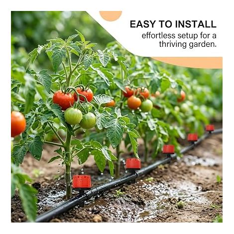 Adjustable Irrigation Drip Drippers Micro-Flow Sprinkler Nozzles for Garden, Vegetable Garden Greenhouse, Automatic Watering System Kit. (1/4)