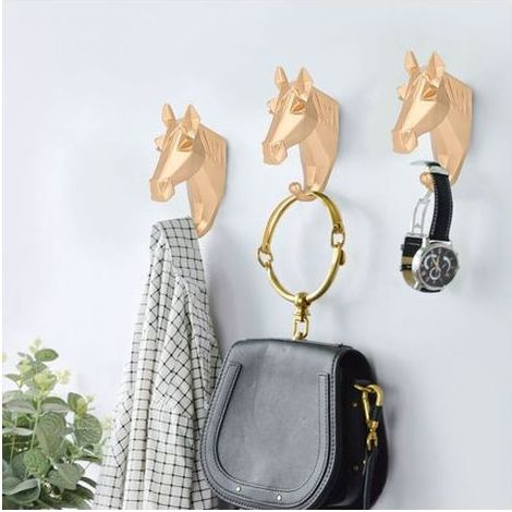Porte-serviettes mural en résine forme animale, support décoratif pour salle de bain et entrée, accroche-chapeaux clés vêtements (1/4)