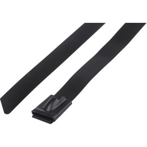 Serre-câble RS PRO Noir en Acier inoxydable, 360mm x 12 mm ( Prix pour Sachet de 100 )