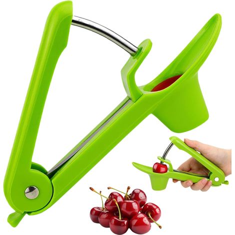 Cherry and Olive Pitter, Manual Cherry Pitter, Cherry Pitter, Cherry and Plum Pitter, Stainless Steel Pitter, for Removing Olives, Cherries, Red Dates (1/5)