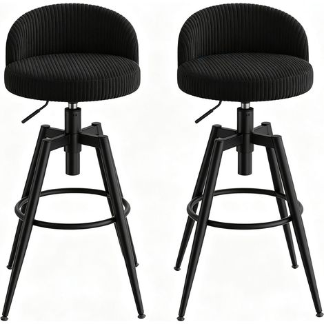 Taburetes de mostrador modernos, taburetes de bar con reposapiés estable, taburetes altos para zona de comedor (solo con 2 taburetes de bar). (1/5)