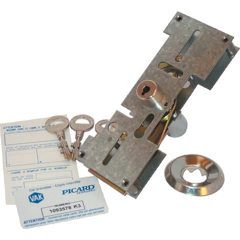 Picard Serrures – Mécanisme de carénée Vigéco VIGIE droite 130x74mm – Verrouillage sans cylindre – Résistant à la corrosion – 8800S0005 (1/2)