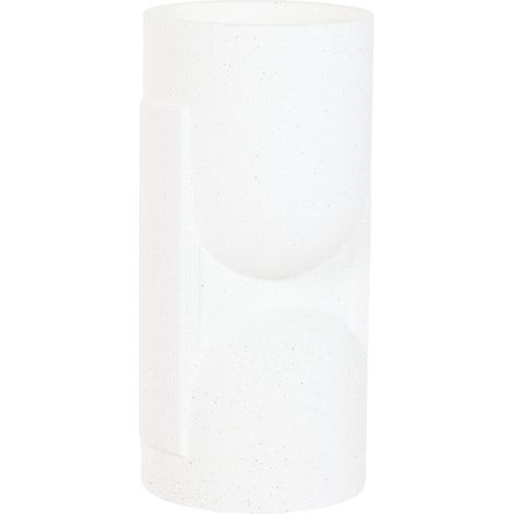 Macetero Magnesia 36X36X70 Rugoso Blanco Roto (1/4)