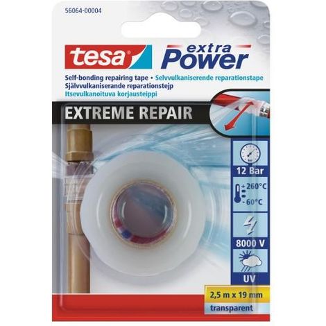 Cinta adhesiva tesa Extra Power Extreme Repair transparente 19 mm