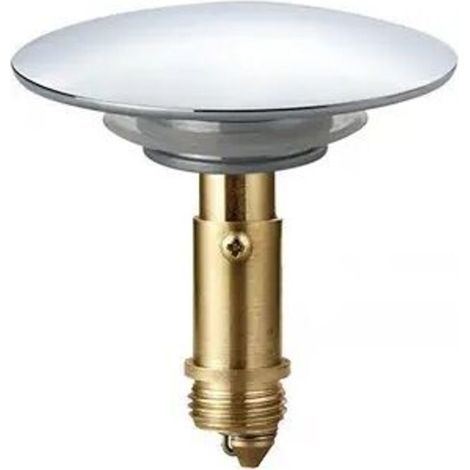 Tappo di scarico a pressione da 66 mm con chiusura click-clack per lavabo da bagno, lavello da cucina, lavabo da doccia, in ottone massiccio con cromatura. (1/4)
