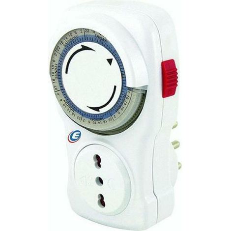 Electraline 58105 Programmatore Timer Settimanale, Ciclo Totale di 7 Giorni Consecutivi in Blocchi da 2 Ore, 10/16 A, Bianco (1/4)