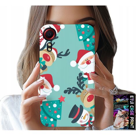 Custodia per Samsung Galaxy Xcover 5 - Babbo Natale, renne, pupazzo di neve, motivi natalizi (1/5)
