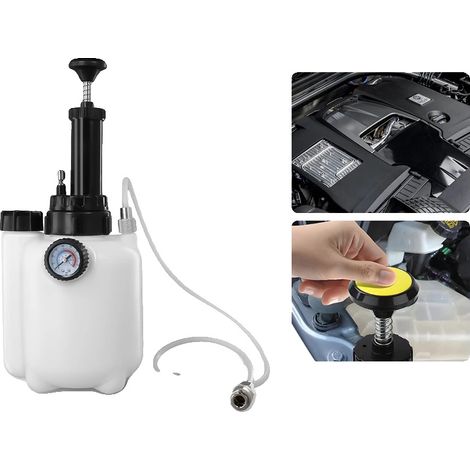 Kit de purga de líquido de frenos, capacidad de 3 L, herramienta de extracción de 1 L, adaptador estándar E20, plástico resistente, extracción de líquido eficiente. (1/5)