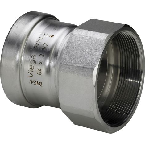 Viega Sanpress Inox XL 619961 76, 2000 mm x Rp 2 2000 / 2, acier inoxydable, polygone, SC-Contur