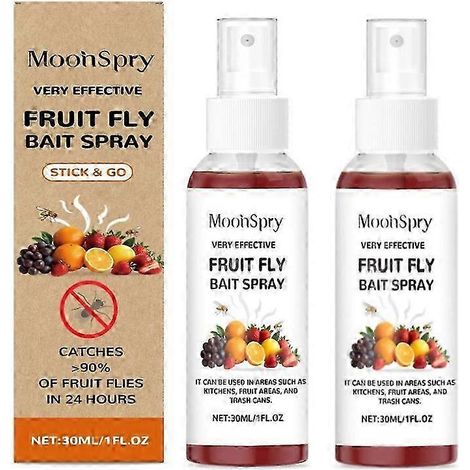 2 piècesSpray anti-mouches des fruits 30 ml pour la cuisine. Solution naturelle contre les moucherons et les moucherons. Pièges à attractif longue durée pour évier et plan de travail. (1/5)