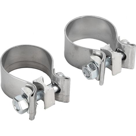 Collier d'Échappement - Acier Inoxydable - Diamètre Intérieur 75 mm - Pour Système d'Échappement - Lot de 2 (1/5)