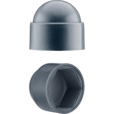 M10-Mutternabdeckung für 17-mm-Schlüssel, schwarz, 50 Stück. Lochstopfen (1/4)