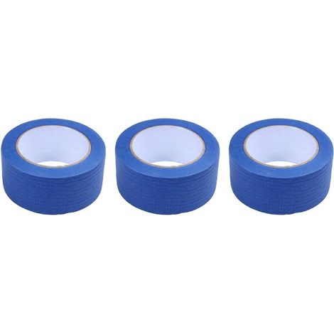 3 rollos de cinta azul para impresora 3D de 50 m de ancho, 50 mm de ancho, para enmascarar de pintores.