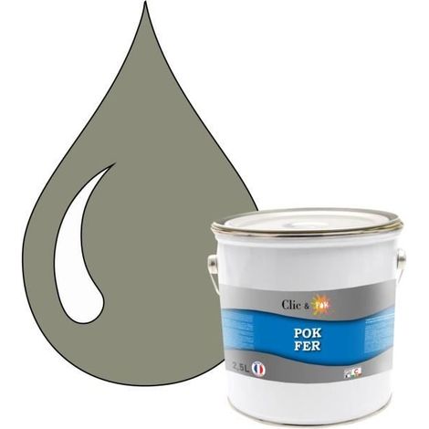 Peinture - POK - Glycérophtalique - Antirouille - 10L - RAL 7030 Gris pierre (1/4)
