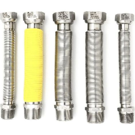 KIT 5 PZ FLESSIBILI INOX ESTENSIBILI PER CALDAIE A GAS mm. 150/300