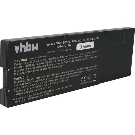 vhbw Akku kompatibel mit Sony Vaio SVS1311N9E, SVS1311P9E, SVS13123CH, SVS131200C, SVS13123CHW Notebook (4400 mAh, 11,1 V, Li-Ion) - Infochip (1/5)