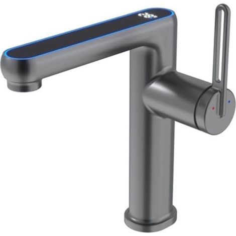Robinet pour vasque, laiton, 2 modes, LED, eau chaude/froide (1/5)