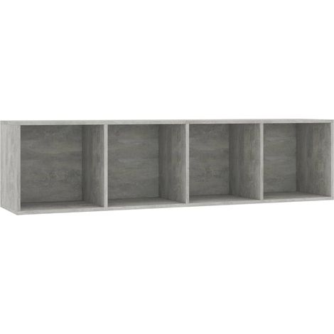 Maison Exclusive - Libreria/Mobile TV Grigio Cemento 143x30x36 cm