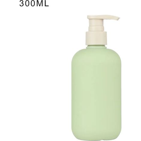 (300 ml - Style 6) Flacons pompe Clear Blue pour shampoing, lotion, gel douche, mousse, savon liquide, mousse fouettée. (1/5)
