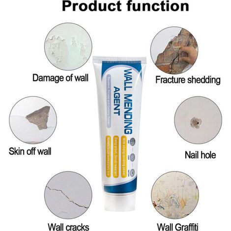 Enduit de rebouchage 150g – Kit complet pour murs en plaques de plâtre – Répare trous, fissures, clous et petites imperfections – Séchage rapide