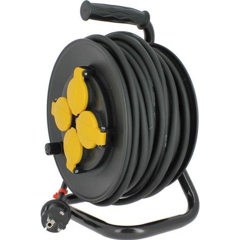 SEDEA enrouleur électrique PRO 25m - IP44 - 4 prises 16A