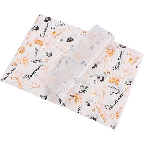 100 feuilles de papier sulfurisé pour charcuterie, doublures de paniers, papier d'emballage alimentaire anti-graisse, 26 x 36 cm
