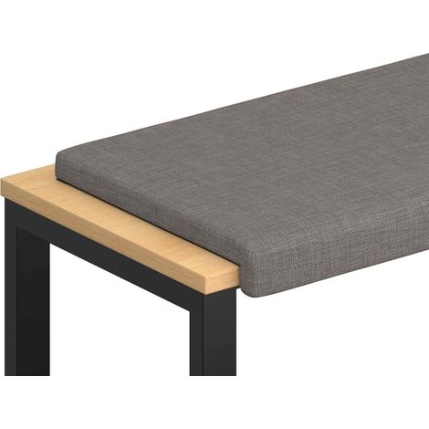 Bankkissen Stoff Taupe Tiefe 35 cm vidaXL