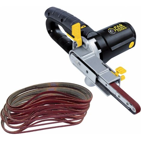 Fartools – Ponceuse à bande 400W – Vitesse variable 300-1700 tr/min – Largeur bande 13mm – Longueur bande 457mm – Pour métal et bois dur - YO400 (1/3)