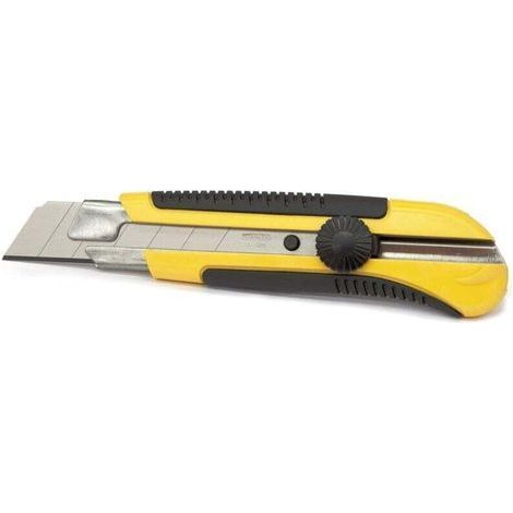 Cutter 25 mm Bi-matière Dynagrip - Blocage De La Lame - Chariot Porte-lame - Acier Anticorrosion - Distributeur 10 LamesCutter 25 mm Bi-matière Dynagrip - Blocage De La Lame - Chariot Porte-lame (1/4)