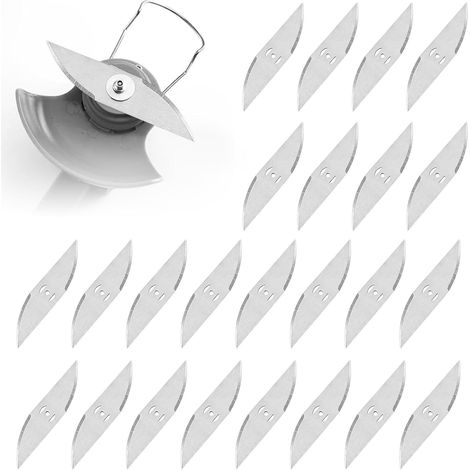 Lames De Rechange Pour Tondeuse à Gazon: 24PCS Lames Tondeuse Gazon, Haute Précision Et Durée Lot Lame Débroussailleuses à Gazons Pour Tondeuses De Jardin, Coupe Bordure (Argent) (1/5)