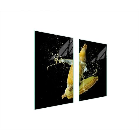 PLAQUE DE PROTECTION EN VERRE POUR POÊLE 75x52 CORN (1/5)