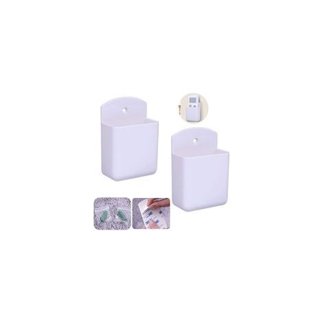 Lot de 2 supports muraux pour télécommande autocollants – Organisateurs universels pour bureau, chambre, salon – Installation facile (1/5)