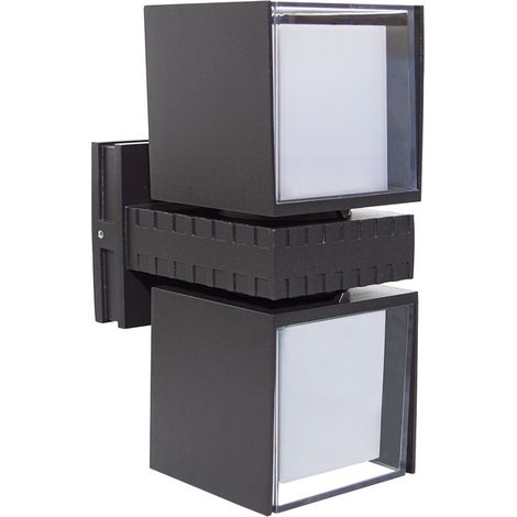 Applique Murale LED 24W Cube Lumière Chaude Extérieur Rotatif 350°